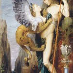 55. Moreau, Oedipus and the Sphinx, 1864